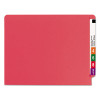 Heavyweight Colored End Tab Fastener Folders, 0.75" Expansion, 2 Fasteners, Letter Size, Red Exterior, 50/Box