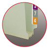 End Tab Pressboard Classification Folders, Two Safeshield Coated Fasteners, 3" Expansion, Legal Size, Gray-Green, 25/Box