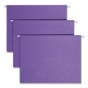 Colored Hanging File Folders With 1/5 Cut Tabs, Letter Size, 1/5-Cut Tabs, Purple, 25/Box