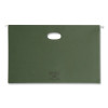 Hanging Pockets With Full-Height Gusset, 1 Section, 3.5" Capacity, Legal Size, Standard Green, 10/Box