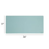 Vegan Leather Desk Pads, 36" x 17", Light Blue