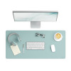 Vegan Leather Desk Pads, 36" x 17", Light Blue