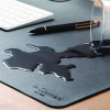 Vegan Leather Desk Pads, 31.5" x 15.7", Charcoal