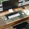 Vegan Leather Desk Pads, 31.5" x 15.7", Charcoal
