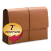 Tuff Expanding Wallets, 7" Expansion, 1 Section, Elastic Cord Closure, Letter Size, Redrope