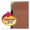 Easy Grip Pockets, 3.5" Expansion, Letter Size, Redrope, 25/Box