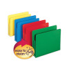 Poly Drop Front File Pockets, 3.5" Expansion, Letter Size, Assorted Colors, 4/Box