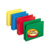 Poly Drop Front File Pockets, 3.5" Expansion, Letter Size, Assorted Colors, 4/Box