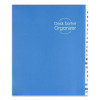 Deluxe Expandable Indexed Desk File/Sorter, Reinforced Tabs, 20 Dividers, Alpha Index, Letter Size, Dark Blue Cover