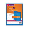 Poly String And Button Interoffice Envelopes, Open-End (Vertical), 9.75 x 11.63, Transparent Blue, 5/Pack