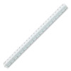 Triangular Scale Plastic Engineers Ruler, 12" Long, White