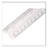 Triangular Scale Plastic Engineers Ruler, 12" Long, White