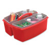 Large Caddy With Sorting Cups, Red, 2/Carton