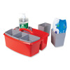Large Caddy With Sorting Cups, Red, 2/Carton