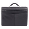 Milestone Briefcase, Fits Devices Up To 15.6", Leather, 5 x 5 x 12, Black