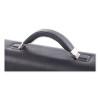 Milestone Briefcase, Fits Devices Up To 15.6", Leather, 5 x 5 x 12, Black