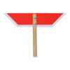 Handheld Stop Sign, 18" Red/White Face, White Graphics
