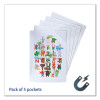 Easy Load Magnetic Pocket With Corner Closure, 14 x 11, Clear Frame, 5/Pack