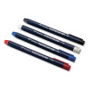 Wax-Based Marking Pencil, 4.4 Mm, Blue Wax, Navy Blue Barrel, 10/Box