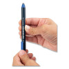 Wax-Based Marking Pencil, Twist-Advance, 4.4 Mm, Blue Marks, Navy Blue Barrel, 10/Box