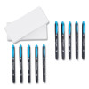 Highlighters, Skyblue Ink, Bullet/Chisel Tip, Skyblue Barrel, 10/Box