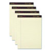 Gold Fibre Writing Pads, Narrow Rule, (50) Canary Yellow 5 x 8 Sheets, 4/Pack