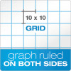 Cross Section Pads, Quadrille Rule (10 Sq/In, 1 Sq/In), (50) White 8.5 x 11 Sheets