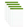 Earthwise By Ampad Recycled Writing Pad, Wide/Legal Rule, Politex Sand Headband, 40 White 8.5 X 11.75 Sheets, 4/Pack