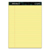 Docket Ruled Perforated Pads, Wide/Legal Rule, (50) Canary Yellow 8.5 x 11 Sheets, 12/Pack