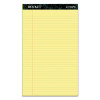 Docket Ruled Perforated Pads, Wide/Legal Rule, (50) Canary Yellow 8.5 x 14 Sheets, 12/Pack