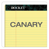 Docket Ruled Perforated Pads, Wide/Legal Rule, (50) Canary Yellow 8.5 x 14 Sheets, 12/Pack