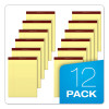 Docket Gold Ruled Perforated Pads, Wide/Legal Rule, (50) Canary Yellow 8.5 x 11 Sheets, 12/Pack