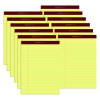 Docket Gold Ruled Perforated Pads, Wide/Legal Rule, (50) Canary Yellow 8.5 x 11 Sheets, 12/Pack