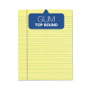"The Legal Pad" Glue Top Pads, Wide/Legal Rule, (50) Canary Yellow 8.5 x 11 Sheets, 12/Pack