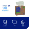 Light Duty Cleaning Cloth Pop Up Box, 1-Ply, 8.3 x 16.1, White, 120 Cloths/Pack, 10 Packs/Carton
