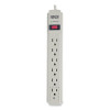 Protect It! Surge Suppressor, 6 Ac Outlets, 4 Ft. Cord, 790 J, Light Gray