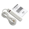 Protect It! Surge Suppressor, 6 Ac Outlets, 15 Ft Cord, 790 J, Light Gray