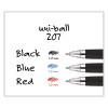 Signo 207 Gel Pen, Retractable, Bold 1 Mm, Black Ink, Smoke/Black Barrel, Dozen