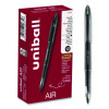 Air Porous Rollerball Pen, Stick, Medium 0.7 Mm, Black Ink, Black Barrel, Dozen