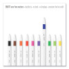 Emott Porous Point Pen, Stick, Fine 0.4 Mm, Assorted Ink Colors, White Barrel, 10/Pack
