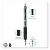 Signo 207 Gel Pen, Retractable, Medium 0.7 Mm, Black Ink, Smoke/Black Barrel, Dozen