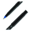 Onyx Rollerball Pen, Stick, Micro 0.5 Mm, Blue Ink, Black/Blue Barrel, Dozen