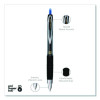 Signo 207 Gel Pen, Retractable, Fine 0.5 Mm, Blue Ink, Smoke/Black/Blue Barrel, Dozen