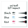 207 Impact Gel Pen, Stick, Bold 1 Mm, Blue Ink, Silver/Black/Blue Barrel