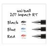 207 Impact Rt Gel Retractable Pen Refills, Bold 1 Mm Conical Tip, Black Ink, 2/Pack