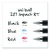 207 Impact Rt Gel Retractable Pen Refills, Bold 1 Mm Conical Tip, Black Ink, 2/Pack