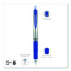 Signo Gel Pen, Retractable, Medium 0.7 Mm, Blue Ink, Silver/Blue Barrel, Dozen