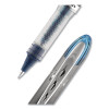 Vision Elite Blx Series Hybrid Gel Pen, Stick, Extra-Fine 0.5 Mm, Blue-Infused Black Ink, Gray/Blue/Clear Barrel