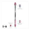 Vision Elite Rollerball Pen, Stick, Bold 0.8 Mm, Red Ink, White/Red/Clear Barrel