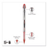 Vision Elite Rollerball Pen, Stick, Bold 0.8 Mm, Red Ink, White/Red/Clear Barrel